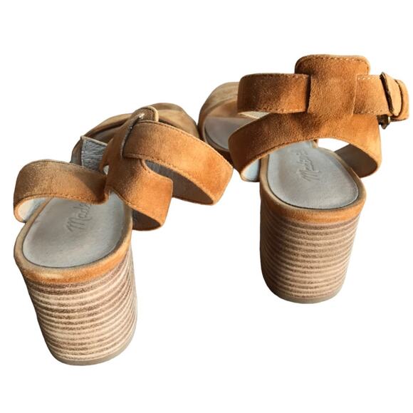 Madewell Ankle Strap Suede Block Heel Sandals size 6.5 - Picture 5 of 9